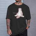 Sukozuwari スコティッシュフォールド スコ座り おじさん もふもふ かわいい 愛猫 メンズ レディース キッズ Tシャツ 彼への贈り物