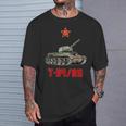 T-3485 ロシア中戦車 第二次世界大戦 ソビエト ロシア軍 Tシャツ 彼への贈り物