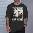 Too Queer For Here シャツ Gay Pride Alien Ufo Tシャツ 彼への贈り物