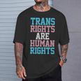 Trans Rights Are Human Rights Lgbtq トランスジェンダー フラッグ プライド Tシャツ 彼への贈り物