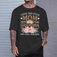I Have Two Titles Mom And Grandma Leopard Floral Women T-Shirt Gifts for Him