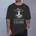 Ufo 牛誘拐牛 5つ星が再び誘拐するおみやげ Tシャツ 彼への贈り物
