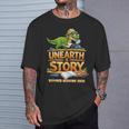 Unearth a Story Dinosaur Reading Books Summer 2026 T-Shirt Gifts for Him