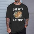 Unearth A Story Summer Reading Program 2026 Capybara Book T-Shirt Gifts for Him