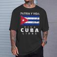 Viva Cuba Libre Patria Yida Bandera Cubana Apenada Camiseta unisex Regalos para él