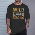 Wild About Reading Reading Books Lovers Reader Librarian T-Shirt Gifts for Him