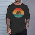 メンズ Yuri 名称 レトロ・ヴィンテージ・サンセット 限定版 Tシャツ 彼への贈り物
