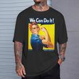 「We Can Do It」ポスター ロージー The Riveter Girl Power」 Tシャツ 彼への贈り物
