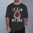 おかしな It's In My Dna 日本国旗 指紋 Tシャツ 彼への贈り物