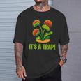 おもしろハエトリグサ It's A Trap 食虫植物 ボタニカル Tシャツ 彼への贈り物