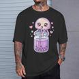かわいい クラゲ ドリンク ボバティー カワイイ バブルティー アニメ Tシャツ 彼への贈り物