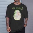 かわいいオキナインコインコクエーカーオウム鳥の恋人 Tシャツ 彼への贈り物