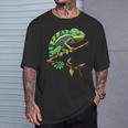 かわいいカラフルなカメレオントカゲ動物愛好家のアート Tシャツ 彼への贈り物