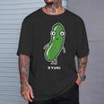 きゅうり 顔 イラスト かわいい おもしろ 面白い 簡単 シンプル ゆるい 野菜 Tシャツ 彼への贈り物
