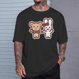 ゆるかわメルちゃん 漫画バックプリント Tシャツ 彼への贈り物