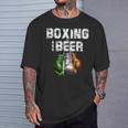 アイルランドのボクシングとビール 面白いアイルランド国旗tシャツ Tシャツ 彼への贈り物