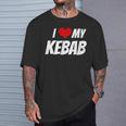 アイ・ラブ・マイ・ケバブ・ハート Tシャツ 彼への贈り物