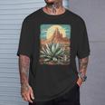 アガベ モンタナ山 アガベ 多肉植物 メキシカン Tシャツ 彼への贈り物
