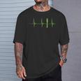 アスパラガス ハートビートパルス グリーンベジタリアンベジタリアンベジタリアンベジタブルズ Tシャツ 彼への贈り物