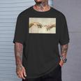 アダム・ミケランジェロによる創造 美術史 Tシャツ 彼への贈り物