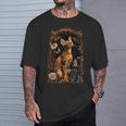 アビシニアン 猫 花 Tシャツ 彼への贈り物