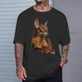 アビシニアン猫 長袖tシャツ Tシャツ 彼への贈り物