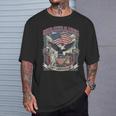 アメリカ250周年記念フラッグ イーグル&リバティ Usa 250年 Tシャツ 彼への贈り物