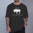 アラスカ地図ユニークなアラスカのお土産アラスカムース 長袖tシャツ Tシャツ 彼への贈り物