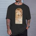 アルフォンス・マリア・ミュシャの季節 春 Tシャツ 彼への贈り物