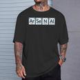 アーセナルar-Se-N-Al周期表要素 Tシャツ 彼への贈り物