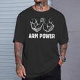 アームパワー アームレスリング ファニー アームレスリング アームレスラー Tシャツ 彼への贈り物