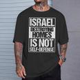 イスラエル Destroying Homes Is Notelf-Defense Tシャツ 彼への贈り物