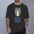 イタリア 1982 ワールドカップ サッカー ヴィンテージ クレスト グラフィック Tシャツ 彼への贈り物