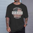 ウィスコンシン州オシュコシュ、ビンテージアメリカ国旗 Tシャツ 彼への贈り物