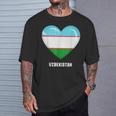 ウズベキスタン国旗シャツ Tシャツ 彼への贈り物