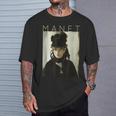 エドゥアール・マネ スミレの花束とベルテ・モリゾ Tシャツ 彼への贈り物