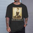 エリザベスii ヴィンテージ レトロ 神ave The Queen Uk Monarch Tシャツ 彼への贈り物