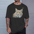 オオヤマネコのデザインオオヤマネコの野良猫ギフト Tシャツ 彼への贈り物