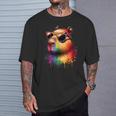 カピバラレインボーフラッグゲイプライド Tシャツ 彼への贈り物