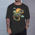 カメレオン 動物 グラフィック サングラス アートワーク カメレオン Tシャツ 彼への贈り物