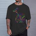 カラフルな一輪車 Tシャツ 彼への贈り物