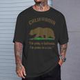 カリフォルニアのクマの旗、グリズリーベア、カリフォルニア共和国、グリズリーベアカリフォルニア共和国州の旗 Tシャツ 彼への贈り物