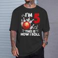 キッズ 5歳の誕生日 男の子 ボウリング This Is How I Roll 5歳 Tシャツ 彼への贈り物
