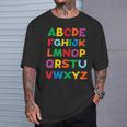 キッズ Abcs シャツ アルファベット カラフル 文字 読書 キッズ Tシャツ 彼への贈り物