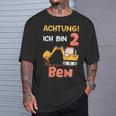 キッズ 男の子用名前入りディガーシャツ 2歳の誕生日 男の子 2歳 Tシャツ 彼への贈り物
