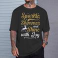 キラキラ光る輝きと輝きを放つクリスマス。 Tシャツ 彼への贈り物