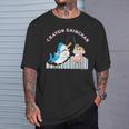クレヨンしんちゃん ひまわりとシロ 釣りごっこ Tシャツ 彼への贈り物