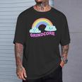 グラインドコアシャツ 皮肉なレインボー 面白いグラインドコアミュージック Tシャツ 彼への贈り物
