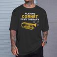 コルネットを演奏することが私のセラピーです Tシャツ 彼への贈り物