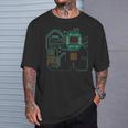 コンピュータープロセッサー、マイクロチップ、テクノロジー Tシャツ 彼への贈り物